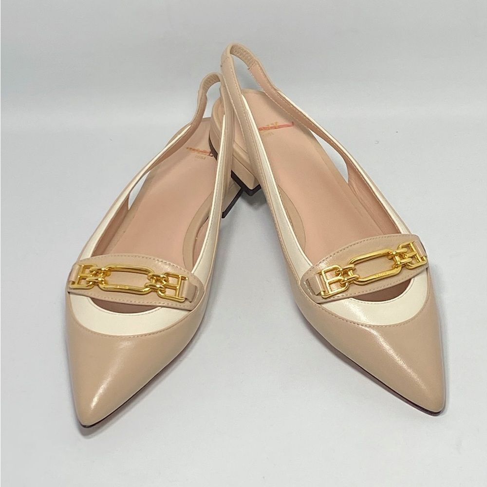 Bally horsebit-detail pointed ballerina shoes size 35